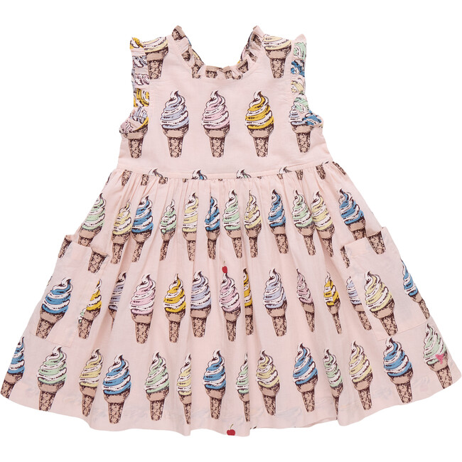 Girls Alyssa Dress, Pink Soft Serve