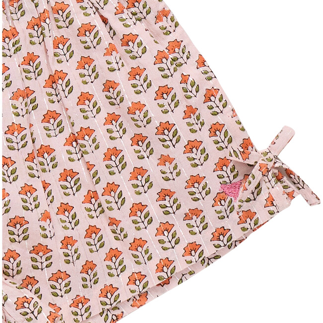 Girls Jules Short, Pink Prairie Block Print