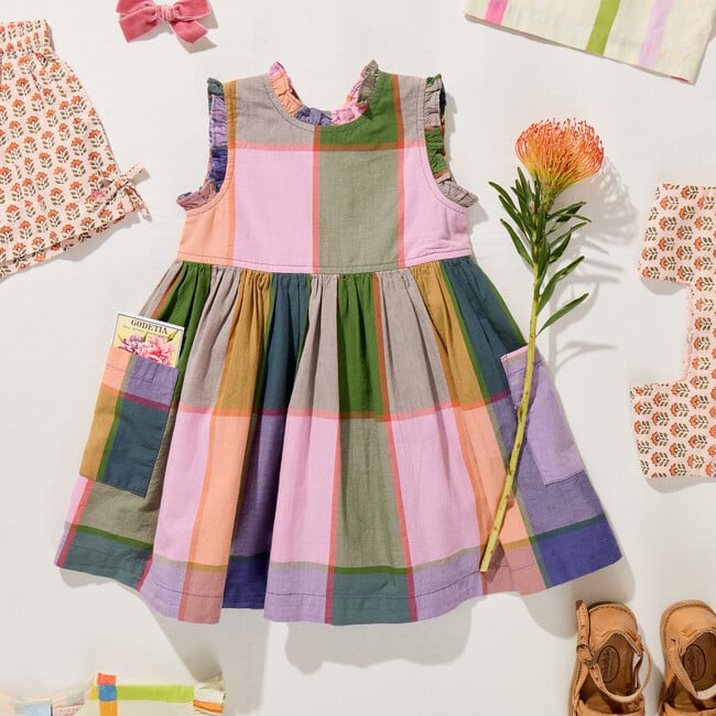Girls Alyssa Dress, Plaid Madras Spring - Dresses - 3