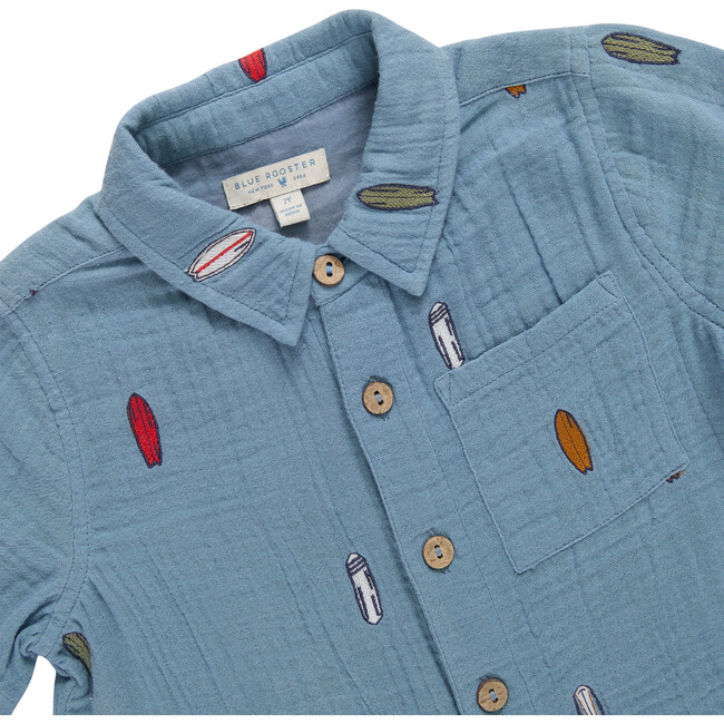 Boys Jack Shirt, Surfboard Embroidery