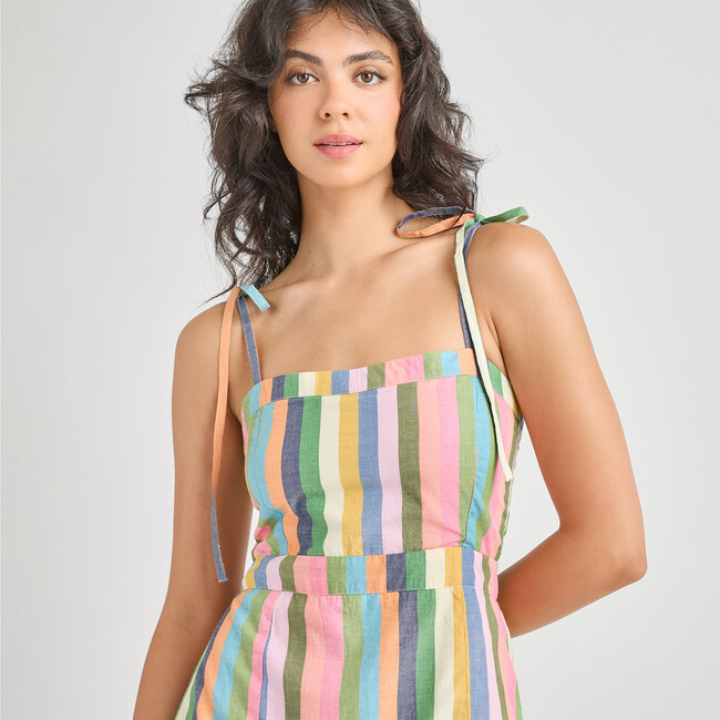 Womens Short Marilyn Dress, Parade Stripe