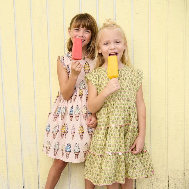 Girls Alyssa Dress, Pink Soft Serve - Dresses - 3