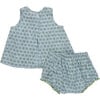 Baby Girls Jaipur 2-PC Set, Blue Prairie Block Print - Mixed Apparel Set - 4 - thumbnail
