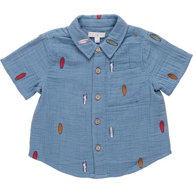 Baby Boys Jack Shirt, Surfboard Embroidery
