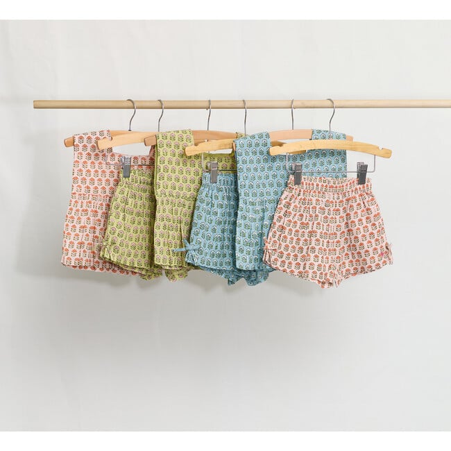 Girls Jules Short, Pink Prairie Block Print - Shorts - 4