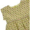 Girls Peachy Dress, Green Prairie Block Print Spring - Dresses - 2