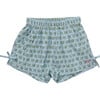 Girls Jules Short, Blue Prairie Block Print - Shorts - 1 - thumbnail