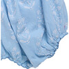 Baby Girls Harper Bubble, Blue Dewdrop Block Print - Rompers - 4 - thumbnail