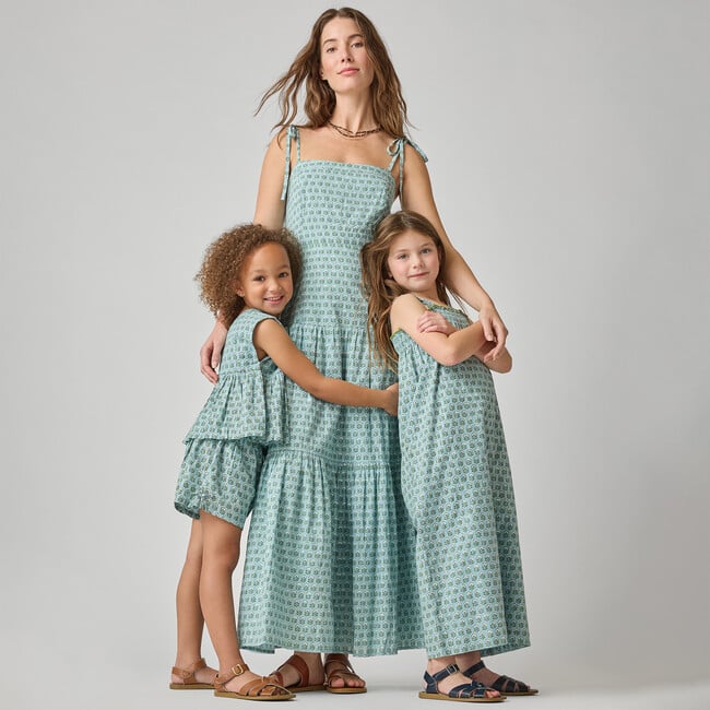 Girls Jules Short, Blue Prairie Block Print - Shorts - 3