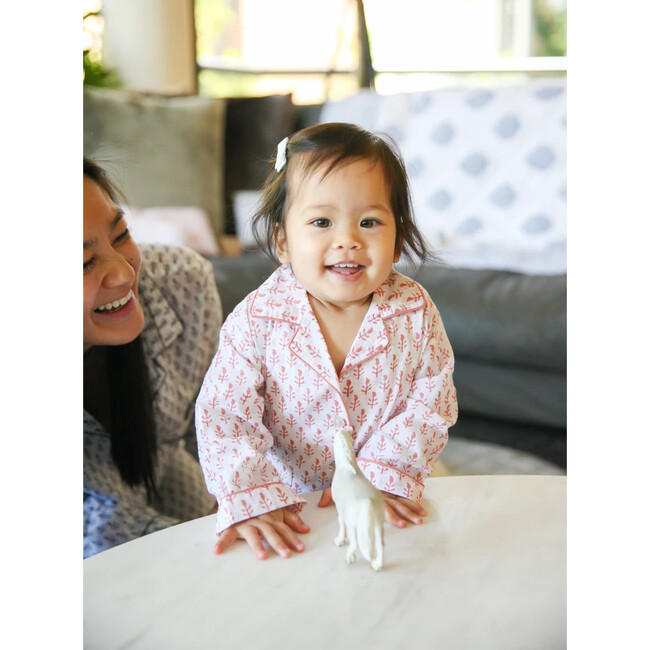 Block-Printed Loungewear Gift Set, Pink City