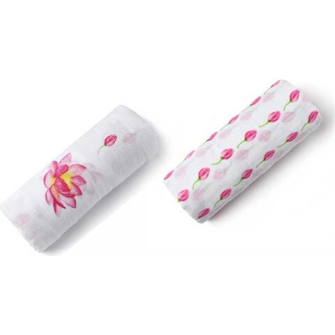 Organic Muslin Swaddle Gift Set, Enchanted Garden - Swaddles - 7