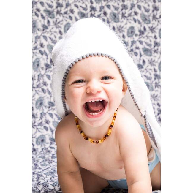 Bamboo Pom Pom Towel, Grey