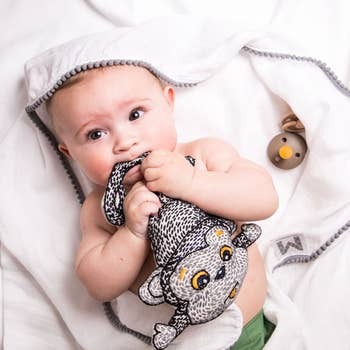 Bamboo Pom Pom Swaddle, Grey - Swaddles - 5