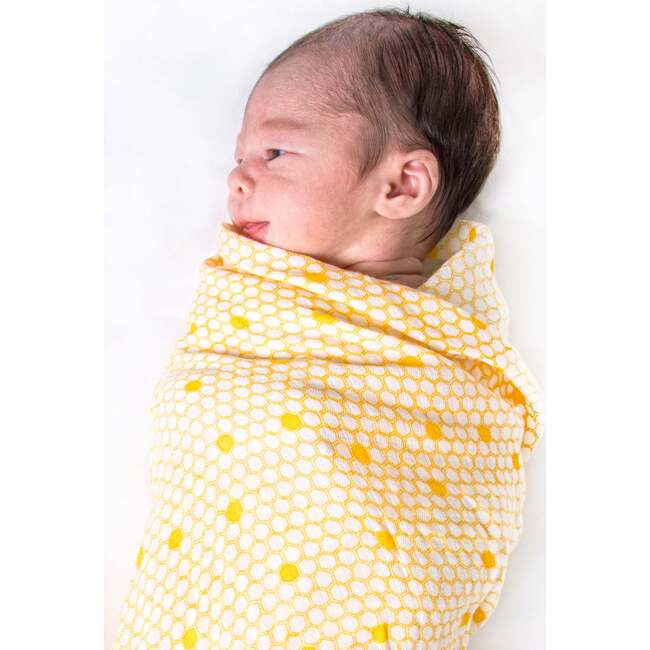 Organic Muslin Swaddle Gift Set, Busy Bees