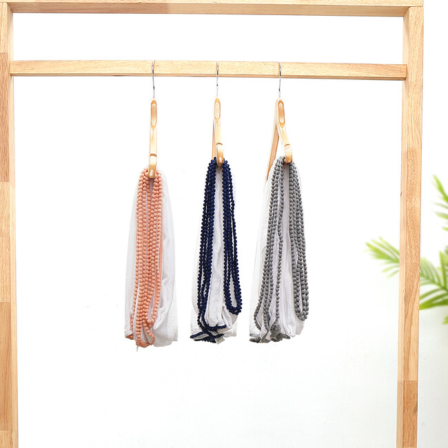 Bamboo Pom Pom Swaddle, Grey - Swaddles - 7