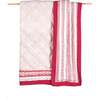 Block-Printed Cotton Crib Quilt, Cairo Pink - Quilts - 1 - thumbnail