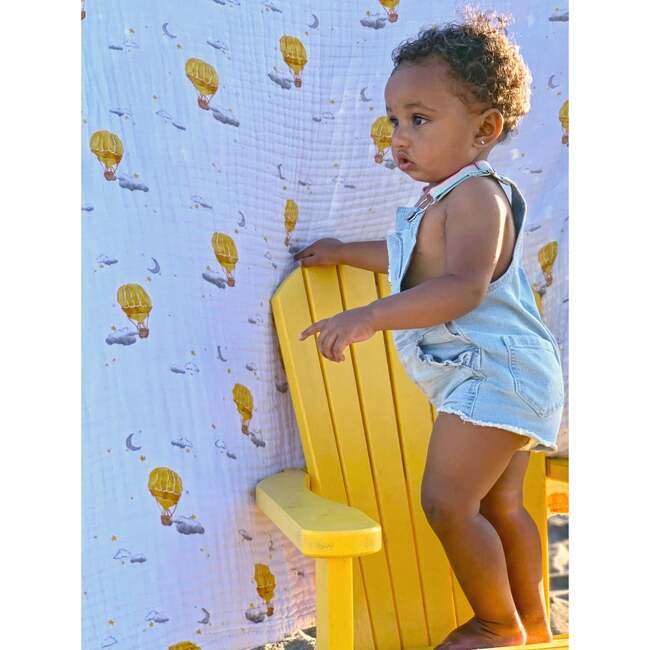 Organic Muslin Four-Layer Reversible Snug Blanket, Mystical Night