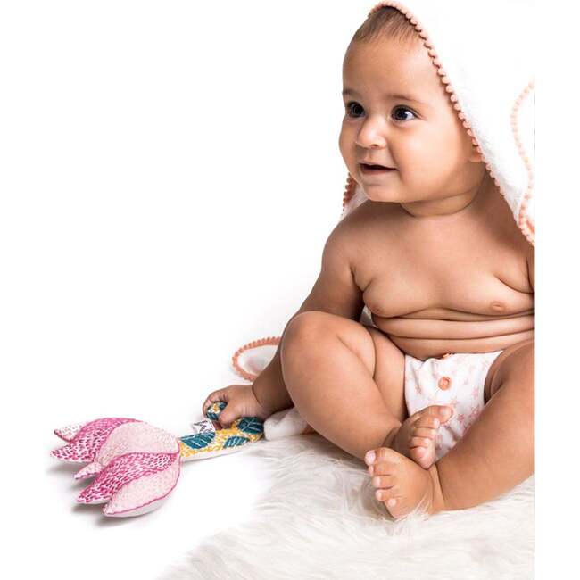 Handmade Kantha Stitched Bedtime Buddy, Lotus