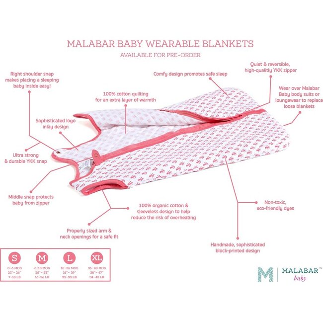 TOG 2.2 (Quilted) Wearable Blanket Baby Sleep Sack, Pink City - Sleep Sacks - 11