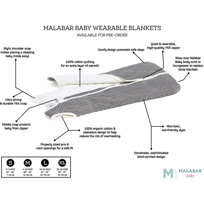 TOG 2.2 (Quilted) Wearable Blanket Baby Sleep Sack, Greenwich - Sleep Sacks - 10