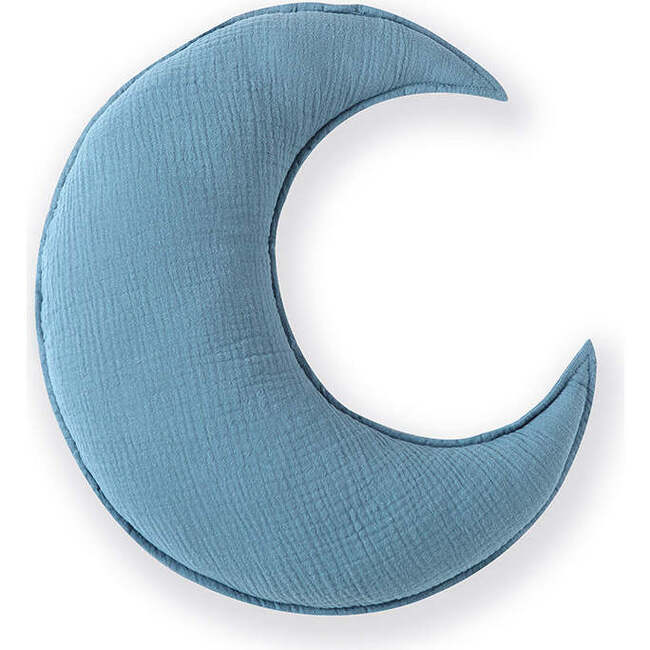 Handmade Decorative Nursery Moon Cushion/Pillow, Teal - Pillows - 1
