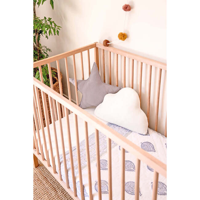 Handmade Decorative Nursery Star Cushion/Pillow, Erawan Grey