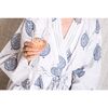 Block-Printed Cotton Women's Robe, Fort - Robes - 5 - thumbnail