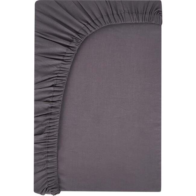 Block-Printed Cotton Fitted Crib Sheet, Greenwich - Crib Sheets - 1