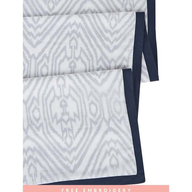 Block-Printed Cotton Dohar, Southside Blue