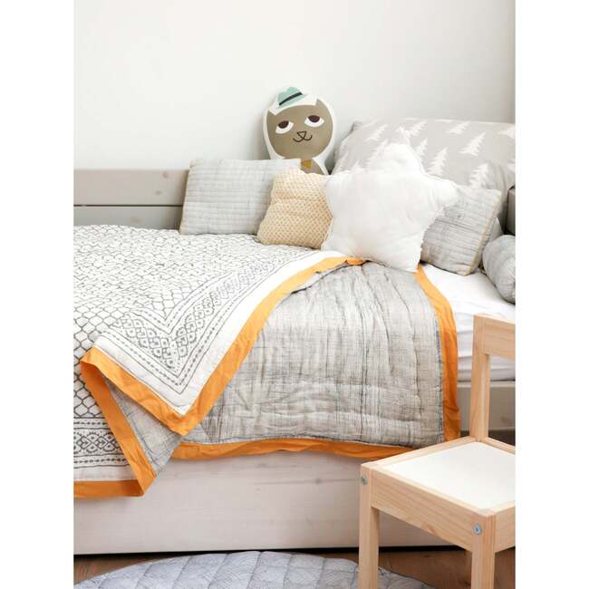 Block-Printed Cotton Quilt, Erawan