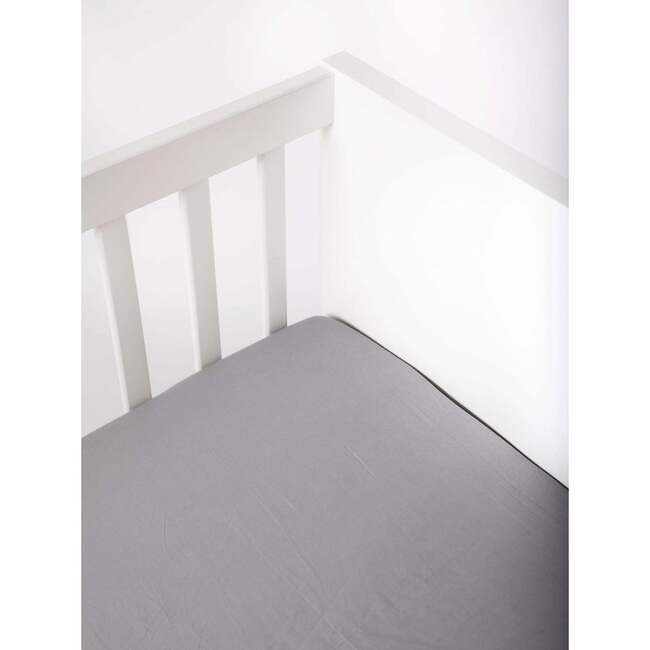 Block-Printed Cotton Fitted Crib Sheet, Erawan