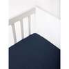 Brush-Stroked Cotton Fitted Crib Sheet, Southside Blue - Crib Sheets - 2 - thumbnail