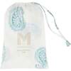 Block-Printed Cotton Fitted Crib Sheet, Teal Paisley - Crib Sheets - 3 - thumbnail