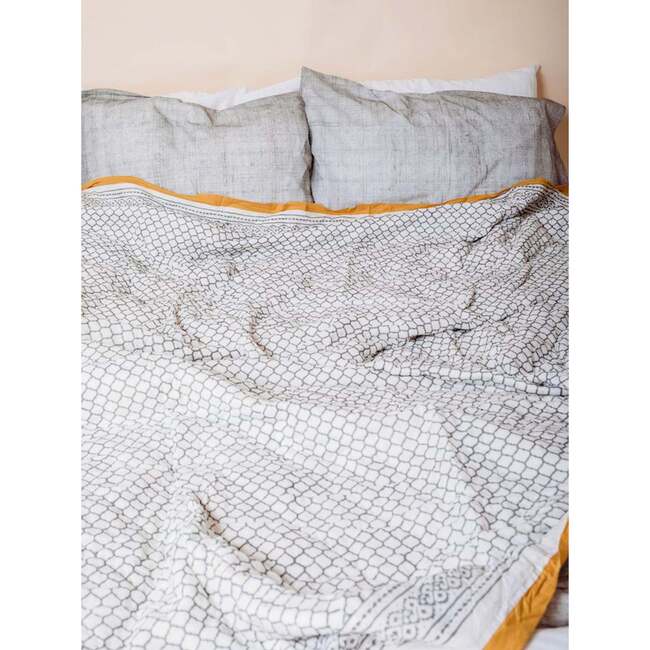 Block-Printed Cotton Quilt, Erawan - Quilts - 5