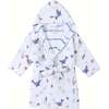 Certified Organic Muslin Reversible Bath Robe, Under The Sea - Bathrobes - 1 - thumbnail