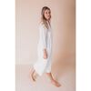 Brush-Stroked Women's Bohemian Dress, White - Dresses - 3