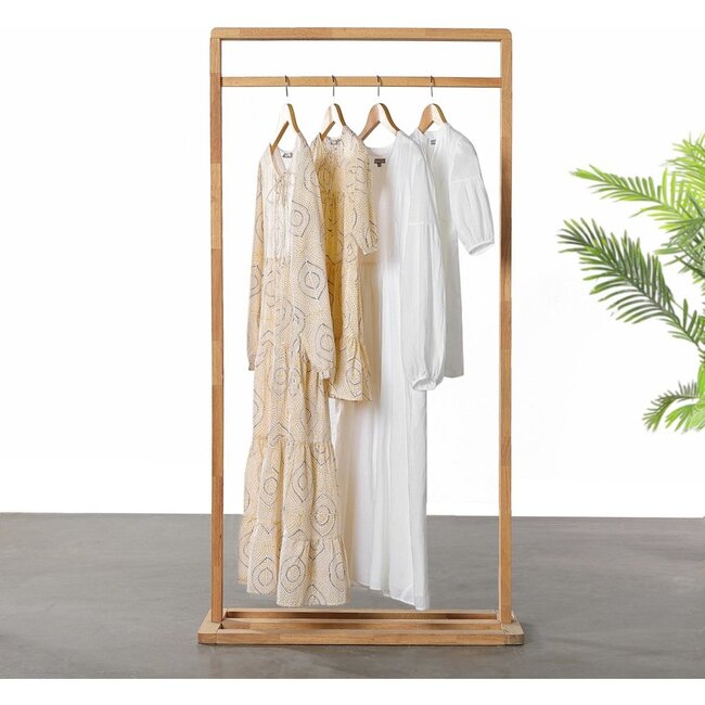 Brush-Stroked Bohemian Dress, White