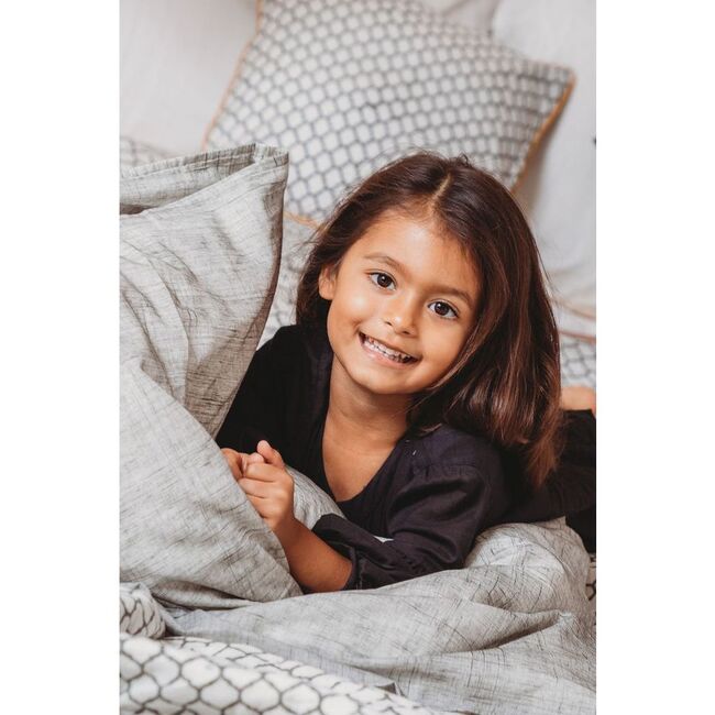 Brush-Stroked Bohemian Dress, Black - Dresses - 5