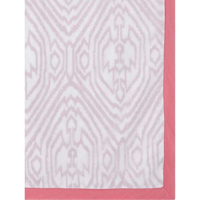Block-Printed Cotton Dohar, Southside Pink - Blankets - 4