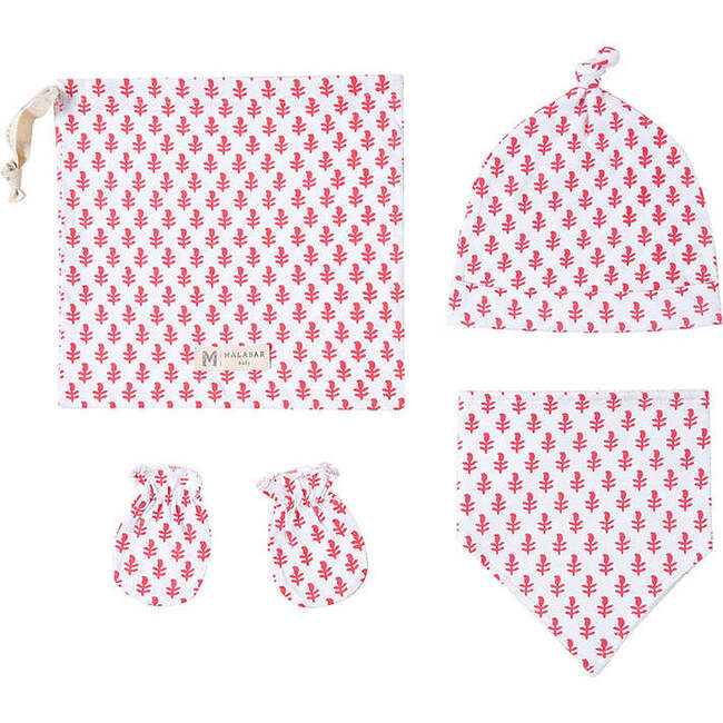 Certified Organic Handmade Newborn Baby Essential Giftset, Pink City