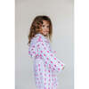 Certified Organic Muslin Reversible Bath Robe, Enchanted Garden - Bathrobes - 7 - thumbnail