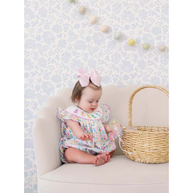 Serenity Bunny Smocked Bubble - Rompers - 3