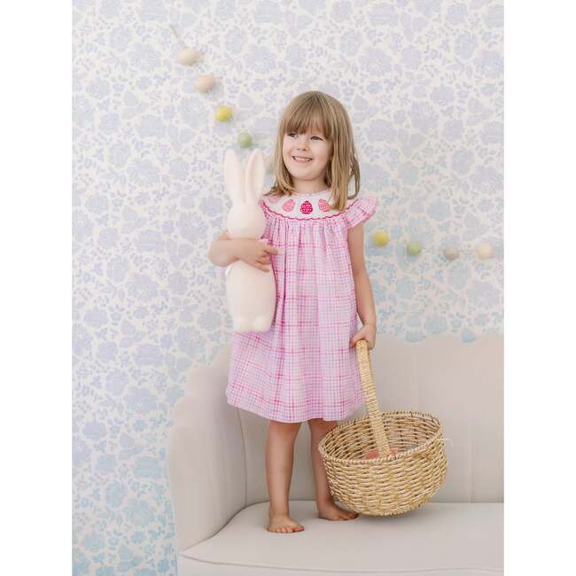 Pink Easter Egg Smocked Dress