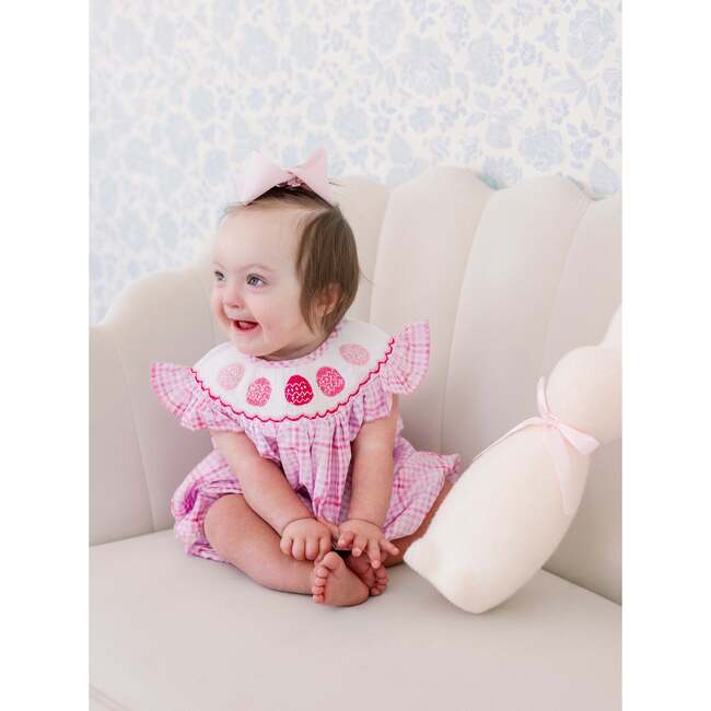 Pink Easter Egg Smocked Bubble