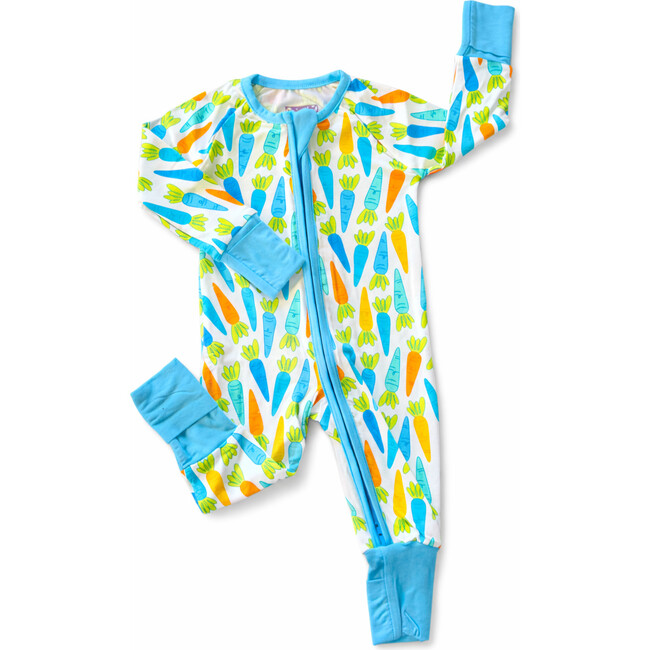 Blue Carrots Bamboo Zipper Romper