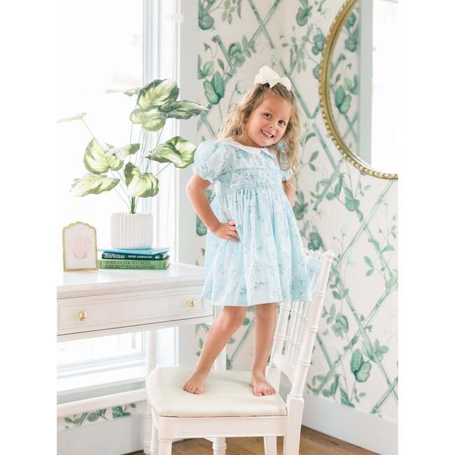 Collared Hydrangea Smocked Dress