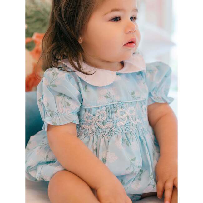 Collared Hydrangea Smocked Bubble