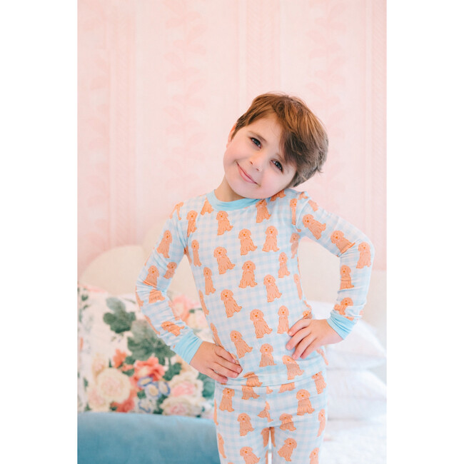Blue Goldendoodle Bamboo PJ Set - Pajamas - 3