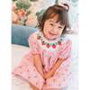 Checkered Strawberry Smocked Dress - Dresses - 2