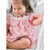 Checkered Strawberry Smocked Bubble - Rompers - 2 - thumbnail